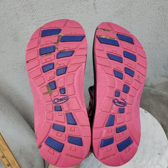 Chaco Shoes Girls Size 6 Pink Synthetic Z/1 Eco Tread Sandals - Picture 7 of 11